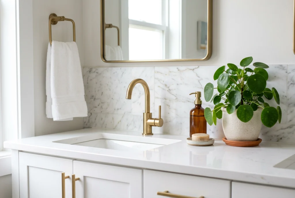 Bathroom sink area