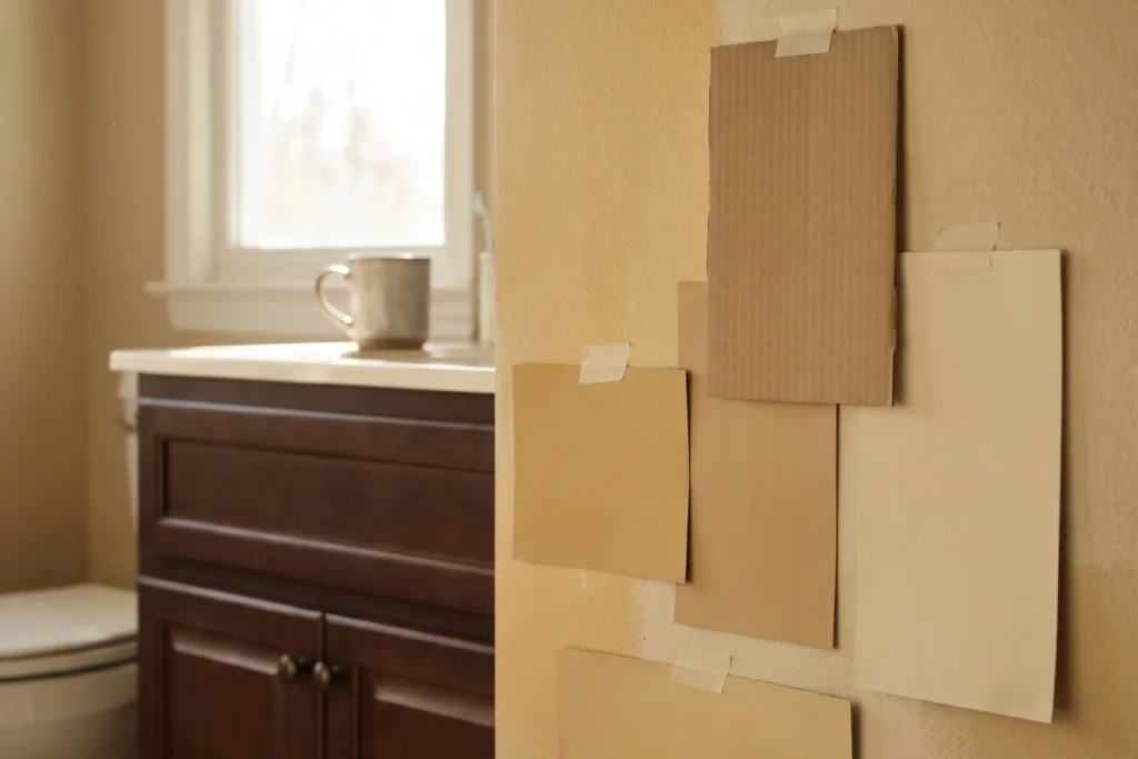 warm neutral bathroom