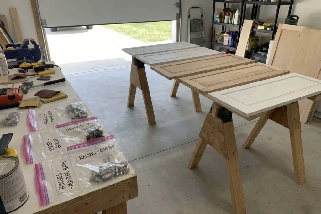 how to paint bathroom vanity