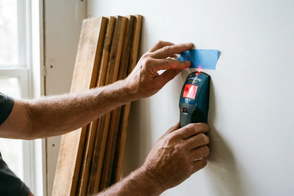 shiplap bathroom wall
