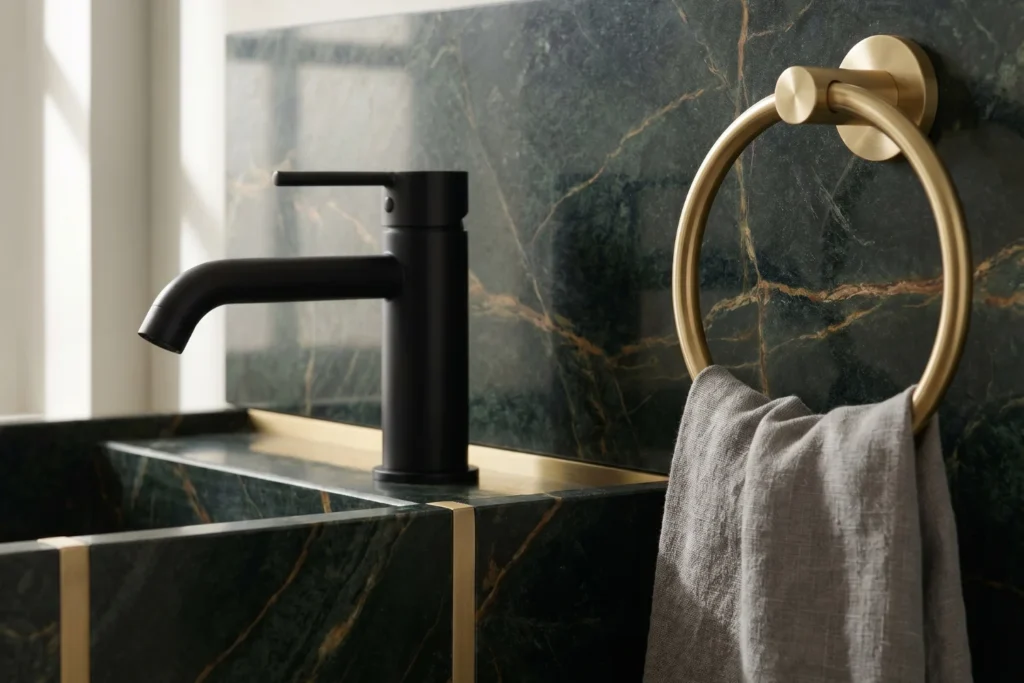 dark bathroom design