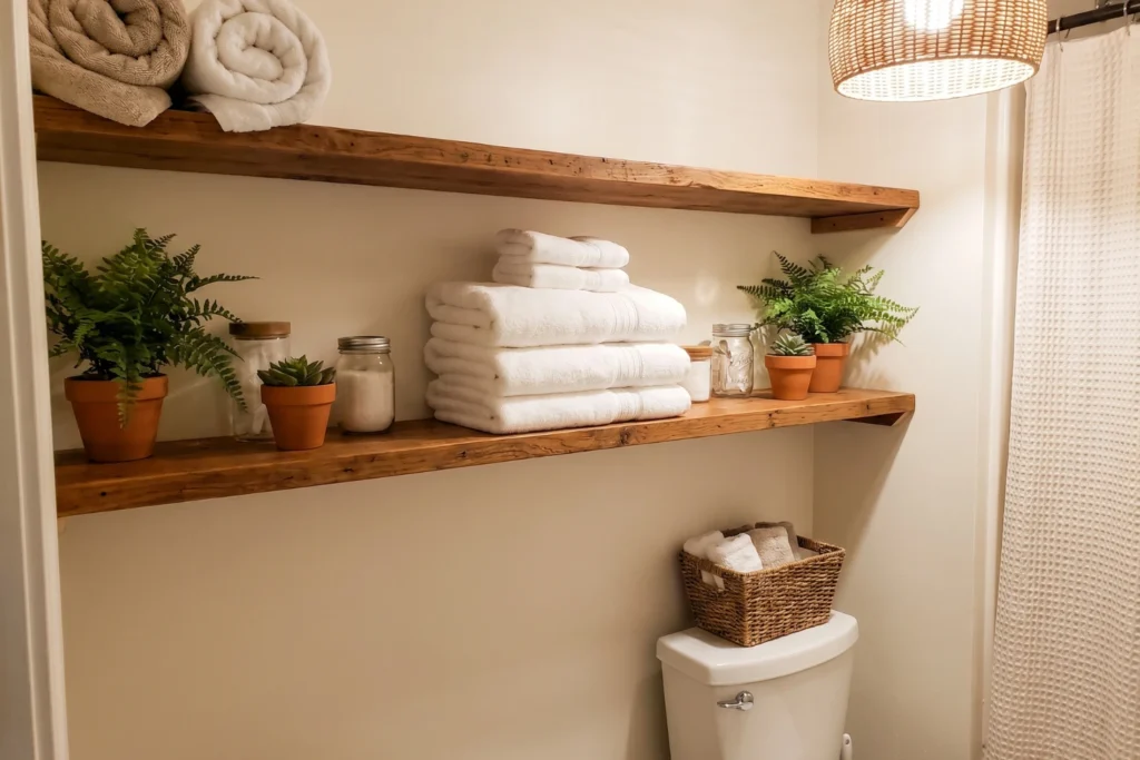 black hardware bathroom