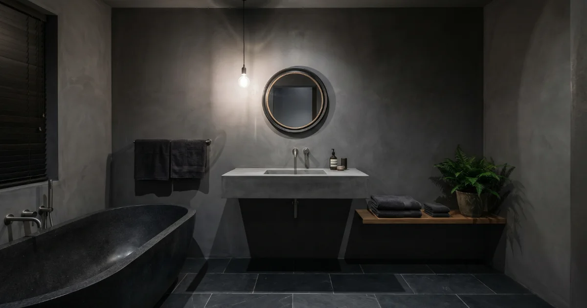 Dark Moody Bathroom Decoration