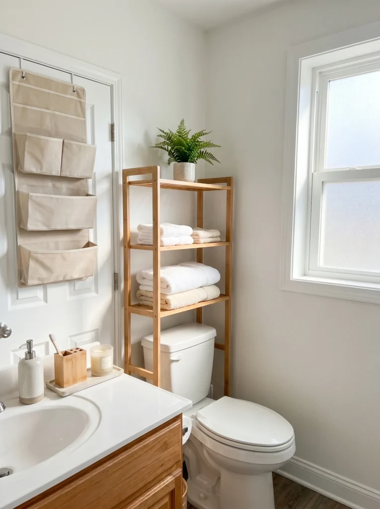 renter-friendly bathroom decor
