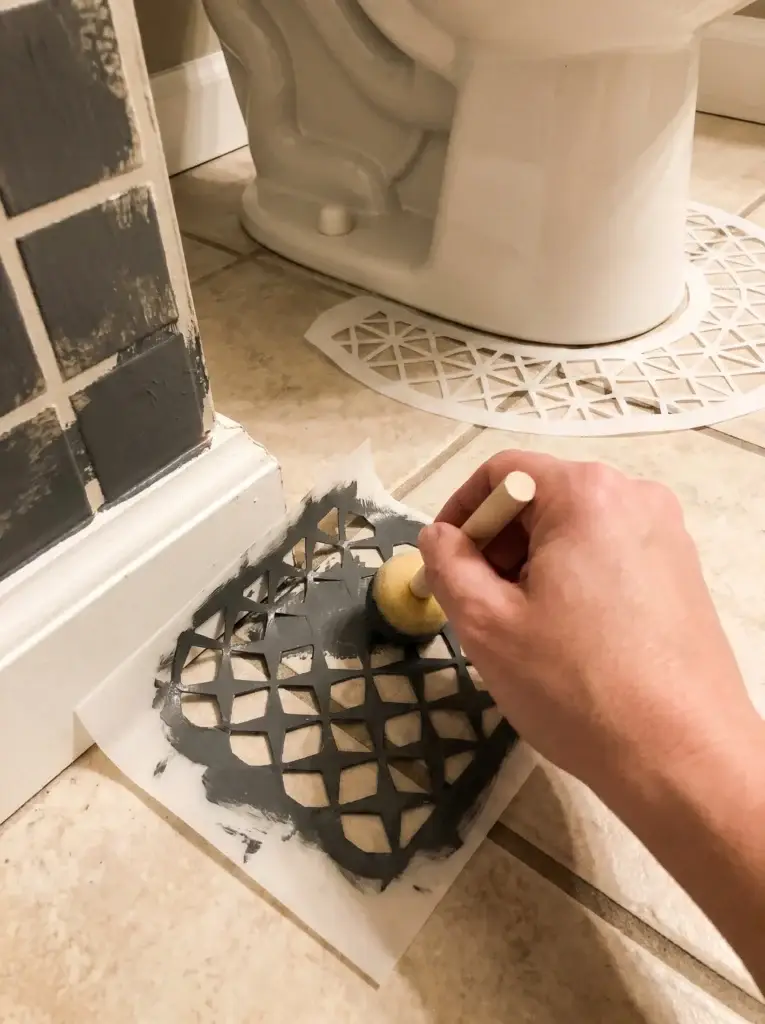 cement tile look DIY