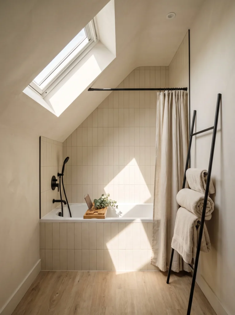sloped ceiling bathroom