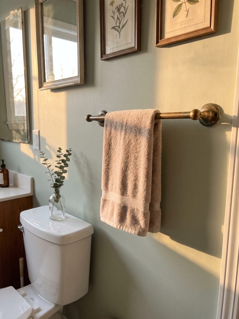 small bathroom towel rack ideas