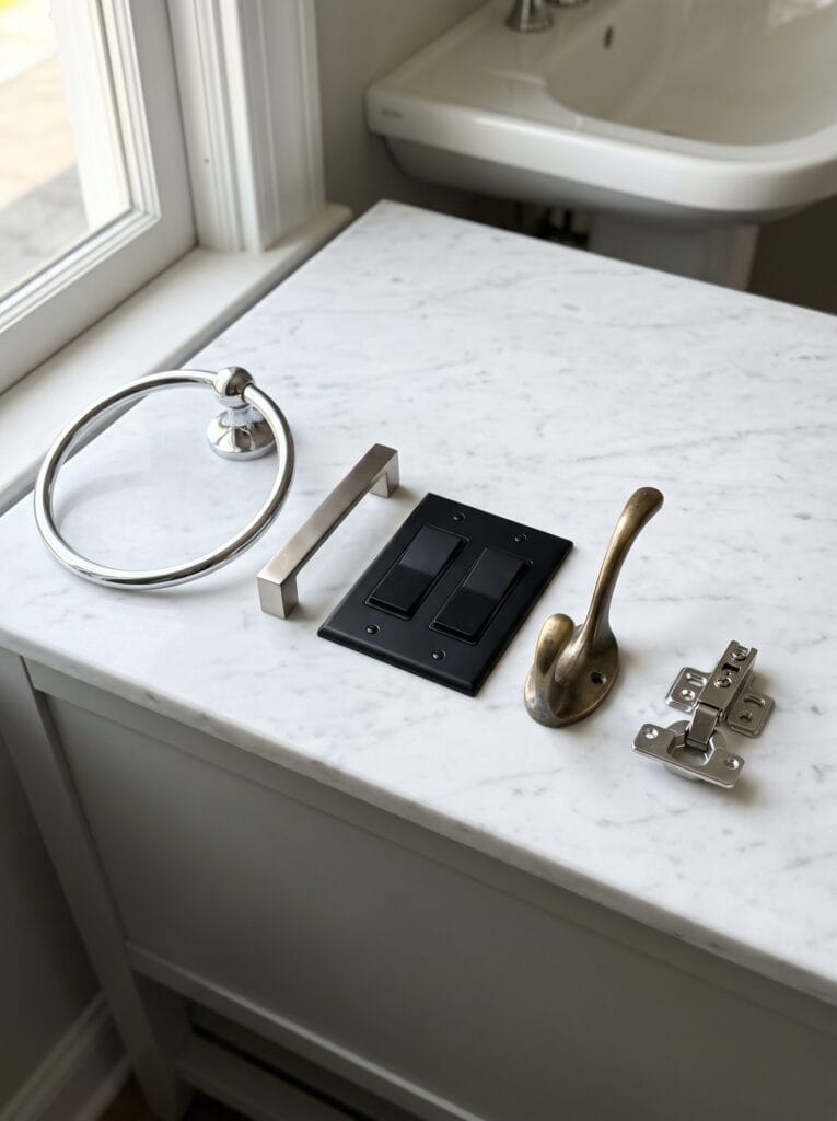 bathroom hardware finishes
