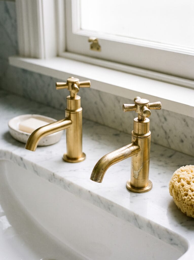 brushed gold faucet finish