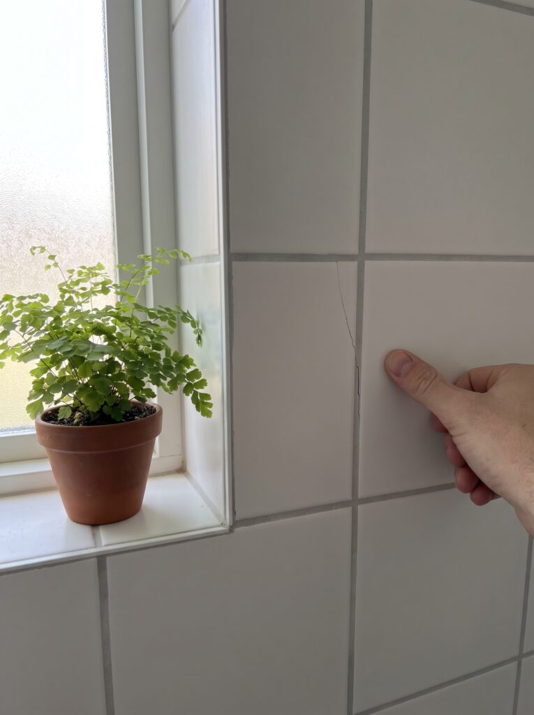 cracked grout