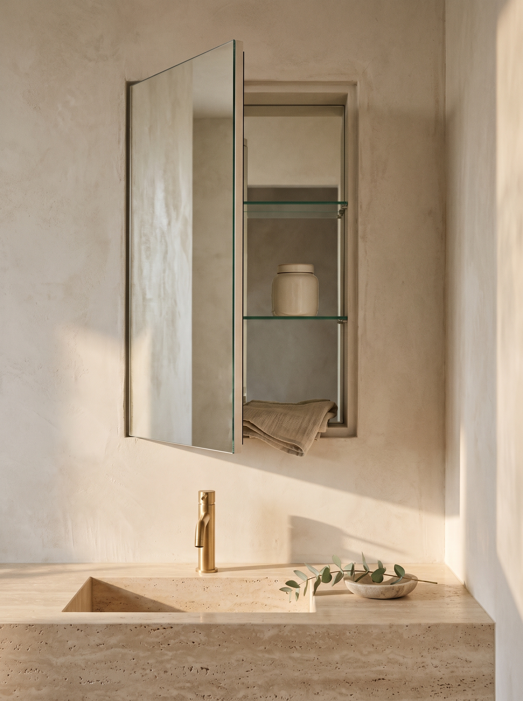 recessed mirror cabinet