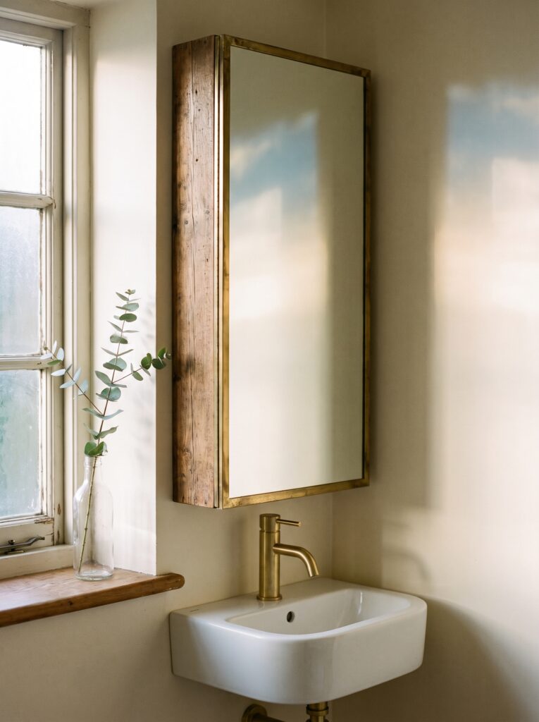 slim mirror cabinet