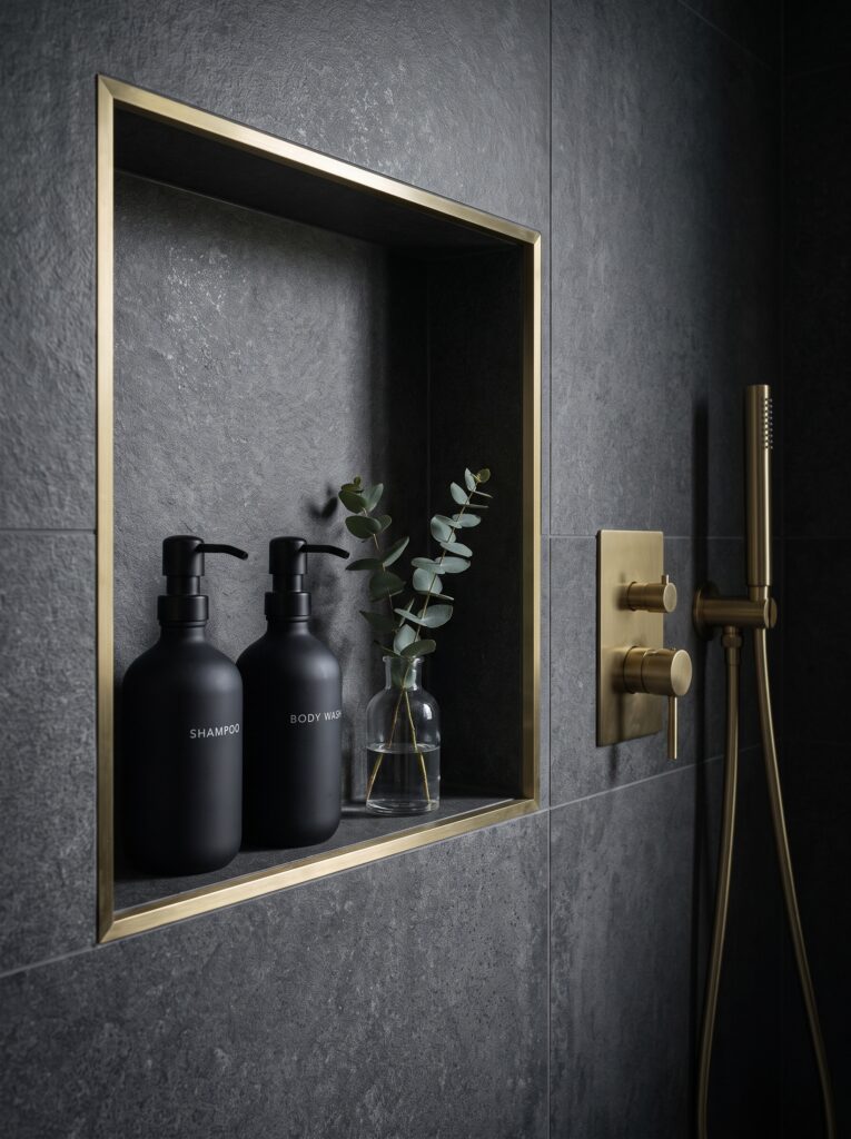 shower niche tile