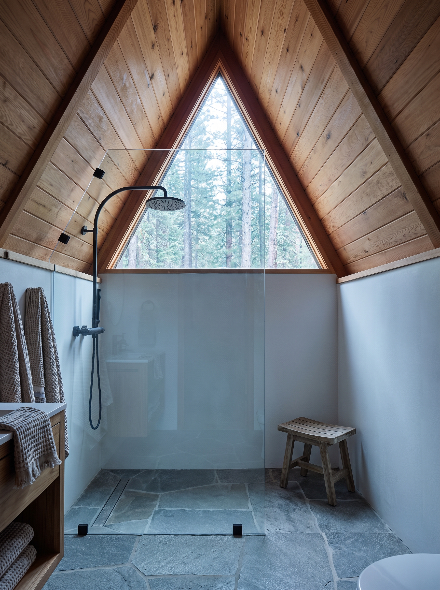 a frame bathroom