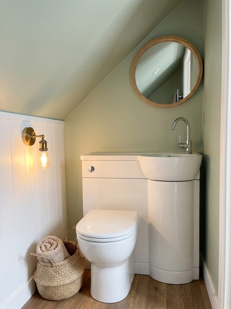 under stairs powder room