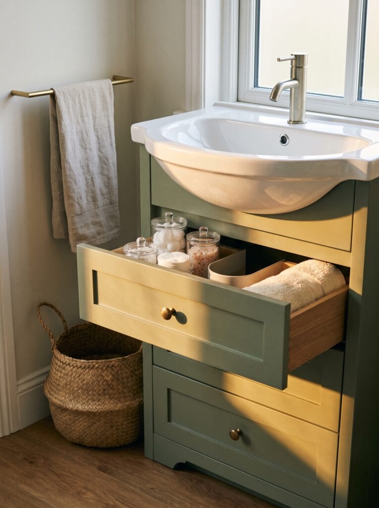 semi recessed basin