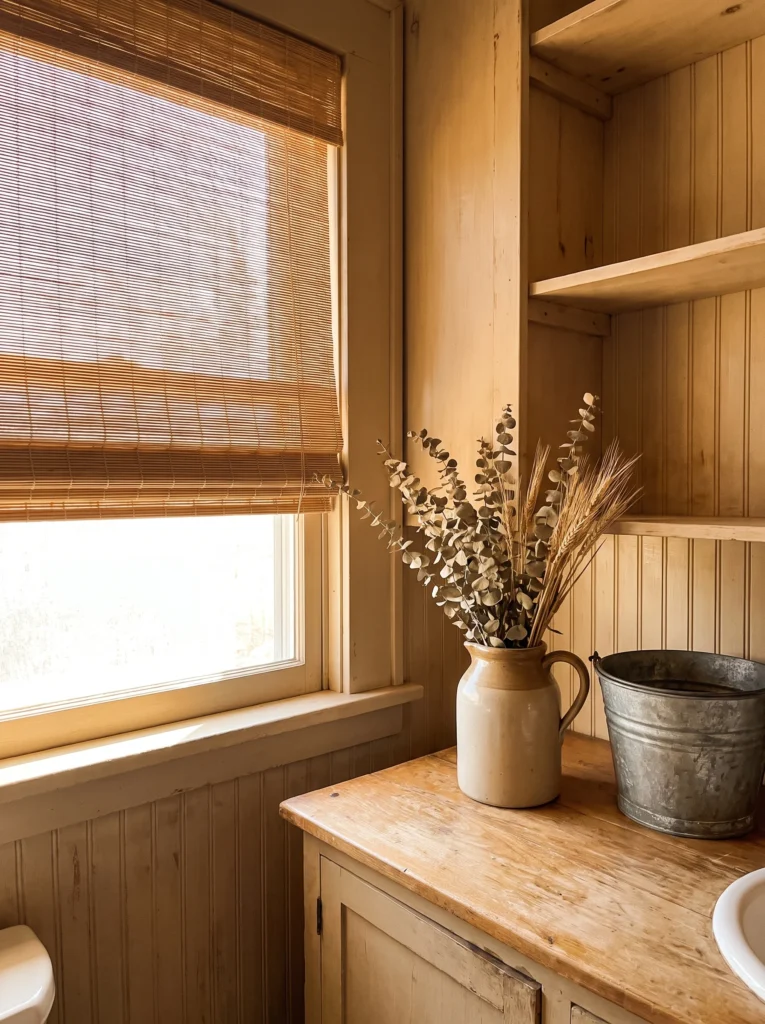 bathroom roman shades